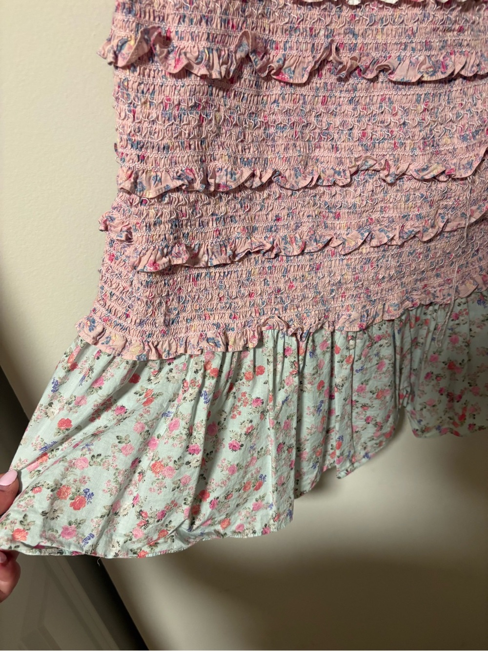 Love Shack Fancy X Target Adeline Smocked Tiered Dress Size XL - Picture 3 of 5